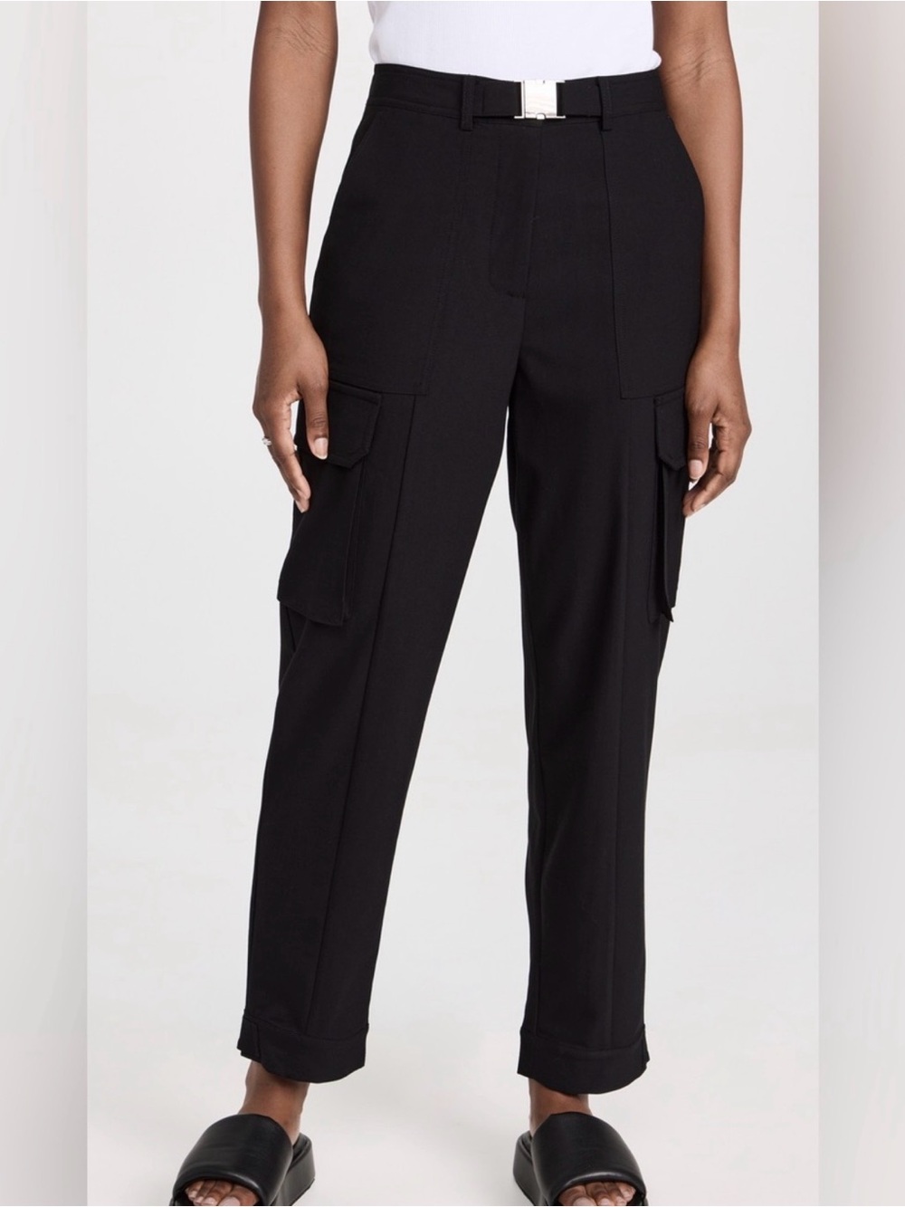 Pixie Market Black Cargo Pant with Belt